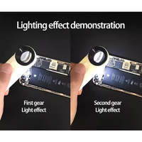 15X 40X Rechargeable Handheld Magnifier With Two LED Lights PCB Boards Repair Tools Jewelry Identification Loupe