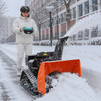 Machine de déneigement et de balayage télécommandée Loncin 196cc EPA à essence sur chenilles pour pentes raides