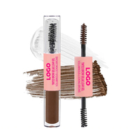 Gel fixateur transparent 2-en-1 pour sourcils, crème à sourcils longue tenue, marque privée, logo personnalisé, maquillage végétalien, vente en gros