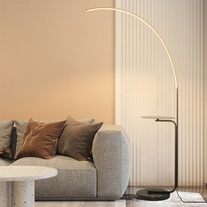 Nordic moderno lampada da terra ad arco di marmo base dimmerabile A <span class=keywords><strong>Led</strong></span> di controllo remoto della lampada per soggiorno camera da letto sala studio decorazione di illuminazione - Product Image 2