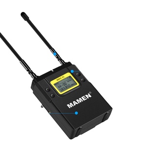 Microphone cravate sans fil Mamen WMIC-01 Little Bee pour interview en direct, microphone pour caméra, un pour deux - Product Image 2