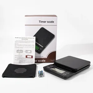 <span class=keywords><strong>3Kg</strong></span>/0.1G Kỹ Thuật Số Điện Tử Đậu Có Trọng Lượng Quy Mô Hộ Gia Đình Nhà Bếp Cân Bằng Quy Mô Với Bộ Đếm Thời Gian Và Silicone Pad - Product Image 6