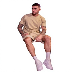 Conjunto de Camiseta y Pantalones Cortos Deportivos de Verano para Hombre, Ropa Casual de Dos Piezas, Moda Personalizada al por Mayor - Product Image 5