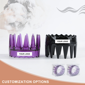 Peigne de massage Gua Sha manuel en PC avec logo, masseur de tête à grandes dents, <span class=keywords><strong>brosse</strong></span> à shampoing pour la relaxation quotidienne du cuir chevelu - Product Image 2