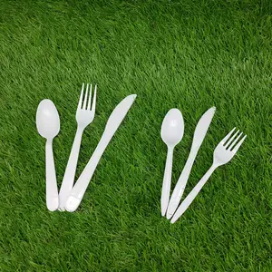 Chất lượng cao 8 inch dùng một lần PP dao kéo đặt muỗng + nĩa + dao + Khăn ăn - Product Image 1