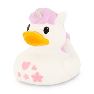 Jouets de bain en forme de canard en PVC imprimé licorne, personnalisables en lot, avec motifs variés - Product Image 1