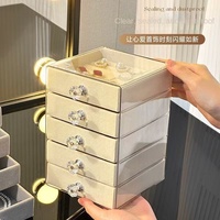 En stock, best-seller, boîte à bijoux en plastique, organisateur de type tiroir, présentoir pour boucles d'oreilles, bagues, colliers, bracelets