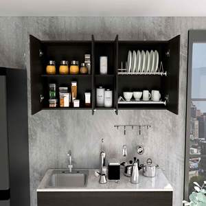 DB Winslow 150 Armoire de cuisine Unité murale à quatre portes avec deux divisions et deux étagères - Product Image 5