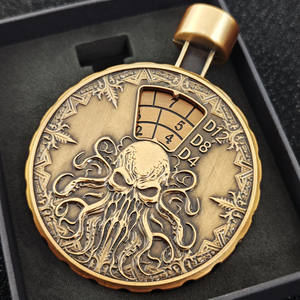 نرد معدني سبعة في واحد على شكل ساعة جيب لألعاب تقمص الأدوار مثل دي آند دي وكوكيه، هدية مثالية للعطلات - Product Image 5