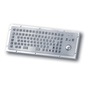 Clavier industriel USB <span class=keywords><strong>en</strong></span> métal de haute qualité avec trackball, certifié IP65, pour usage intensif - Product Image 1