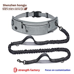 Cinturón de correa multifuncional de nailon para perros con riñonera elástica, arnés reflectante para perros, correa cruzada para mascotas - Product Image 3