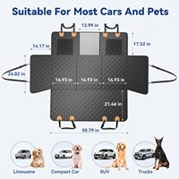 Tapis de siège de voiture pour animaux de compagnie en similicuir amélioré, extra-large, imperméable et résistant à la saleté, et coussin de voyage pour chien pour la banquette arrière de la voiture