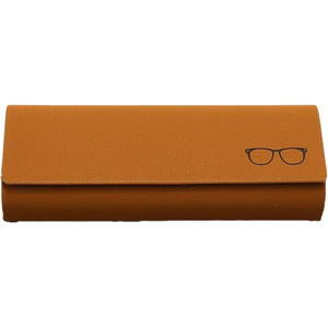 Étui à lunettes en cuir PU à rayures horizontales, personnalisé avec logo, de luxe, haut de gamme, nouvelle arrivée, pour hommes et femmes, portable, coque rigide - Product Image 1