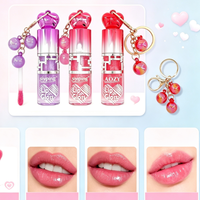 Ensemble de gloss à lèvres SYP avec pendentif porte-clés, gloss à lèvres hydratant scintillant, maquillage pour les lèvres mignon et portable pour femmes et filles