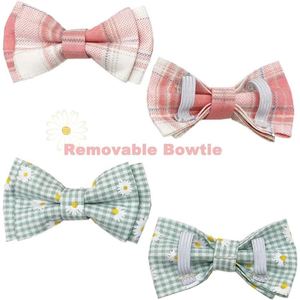 Paquete de 2 Collares Elegantes a Cuadros para Gatos con Lazo Ajustable y Desmontable, y Campana de Seguridad para Gatitos - Product Image 3