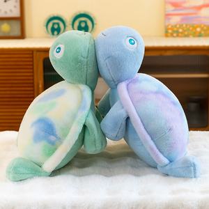 Poupée tortue mignonne colorée aux grands yeux, oreiller arc-en-ciel, poupée de machine à griffes de tortue, jouets en peluche pour cadeau d'anniversaire pour enfants - Product Image 4