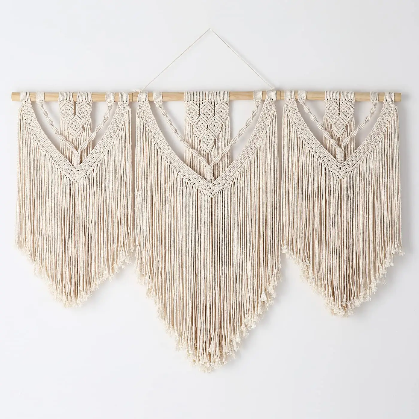 Boho Decor Hand-woven Macrame Wall Hanging Creative Wall Tapestry Home Cord Decoration Accessories Wall Decor