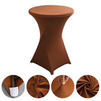 Housse de table extensible en spandex de qualité supérieure, disponible en plusieurs couleurs, pour table haute, bistro, mariage, banquet, événement, fête