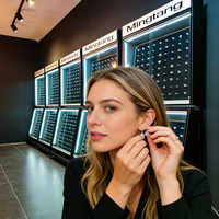 Vitrine de présentation de bijoux de luxe haut de gamme sur pied pour piercing corporel