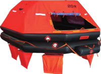 Radeau de sauvetage compact pour 15 personnes, type gonflable côtier, homologué SOLAS avec certificat CE