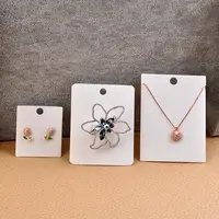 custom printed paper card necklace earring holder card jewelry