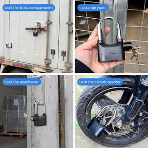 उच्च डेसीबल अलार्म पैडलॉक-वाटरप्रूफ प्लास्टिक सुरक्षा लॉक विभिन्न स्थानों के लिए चोरी - Product Image 5