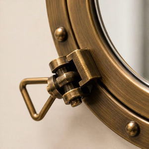 Vintage Nautical <b>Porthole</b> <b>Mirror</b> Antique Brass Finish Wall <b>Mirror</b> for Home Office Bathroom Living Room Coastal Marine Decor - Product Image 2