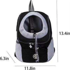 Çift omuz taşınabilir nefes pet seyahat sırt çantası pet köpek açık taşıyıcı çanta - Product Image 4
