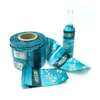 Étiquettes d'emballage personnalisées imprimées PET/PVC 500ML 1000ML, étiquettes thermorétractables pour bouteilles de boissons, étiquettes thermorétractables