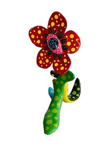 Fournisseur d'usine, sculpture de fleurs géante en fibre de verre personnalisée, colorée, pour décoration de Noël en intérieur/extérieur - Product Image 3