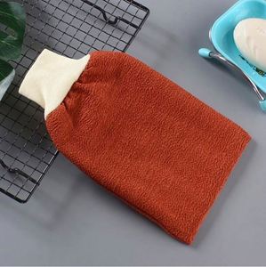 Gants exfoliants écologiques en viscose pour la douche, éponge de gommage corporel, serviette de nettoyage Hammam sans électricité - Vente en gros - Product Image 3