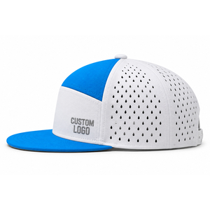 Gorras de Alta Calidad para Exteriores, de 6 o 7 Paneles, con Visera Plana, Impermeables, de Poliéster, con Orificios Cortados con Láser, Logotipo 3D Personalizado, Gorra Snapback - Product Image 4
