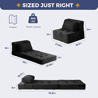 Sofá Cama Convertible 3 en 1 COSTFULL de Diseño Moderno, Plegable, con Tela Cordada Ecológica y Compresión al Vacío, para Comedor