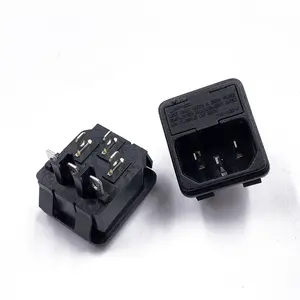 Factory sales 10A 250V JR-101-1FS(N) AC power 2 in 1 male plug socket