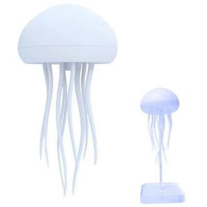 Lampe de nuit LED méduse dynamique rechargeable, colorée, à commande vocale, décoration flottante, lampe de table pour la relaxation - Product Image 6