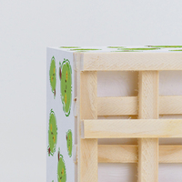 Bloc de mini-palette en bois écologique personnalisé, bloc de mémo 3D, cube, porte-papier à feuilles mobiles, blocs de recharge, expédition personnalisée