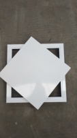 Panneau d'accès au plafond en plaque de plâtre aluminium, moderne, rectangulaire, facile à installer, avec fermeture à poussoir, résistant à l'humidité