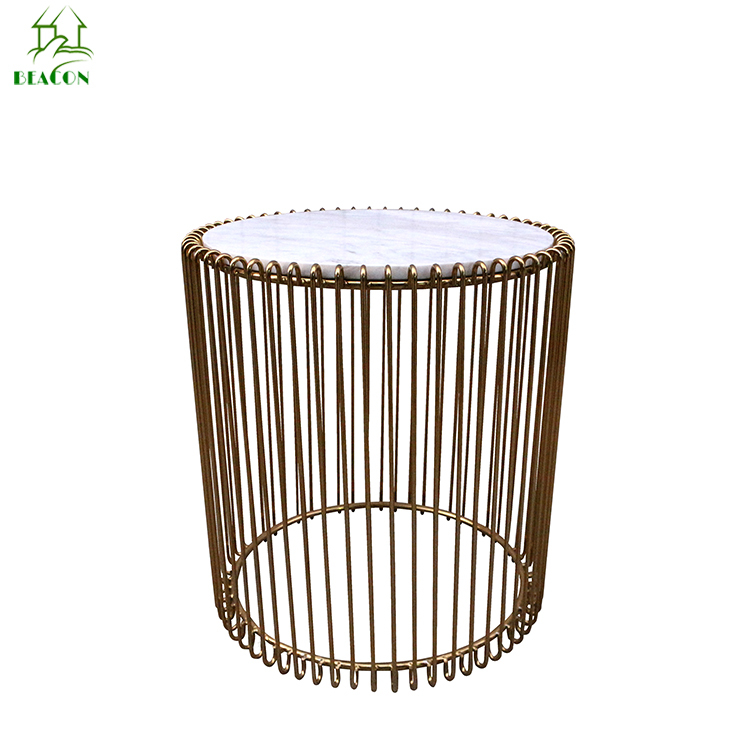 Meubles de maison En Acier Inoxydable Table Basse En Marbre Moderne Meubles De Salon Table D'appoint