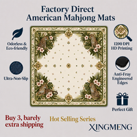 Tapis de Mahjong Américain Violet Mardi Gras, Antidérapant, Inodore, en Caoutchouc Personnalisé, Vente Directe Usine, pour Soirées entre Femmes, Poker et Jeux de Société