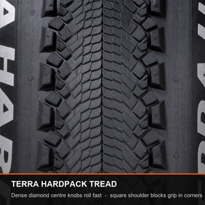 Neumático de bicicleta Terra Hardpack Gravel 700 x 50C 29 x 2.00 Tubeless Ready Plegable ShieldWall Trail Road - Product Image 3