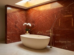 Dalle de marbre rouge Rosso Toscana naturel, <span class=keywords><strong>pierre</strong></span> polie pour les murs et les sols des halls d'hôtel - Product Image 5