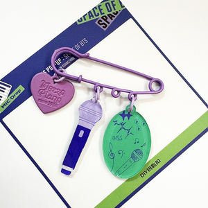 KPOP-Broches de hojalata JUNGKOOK RM V MIC DROP POP-UP, <span class=keywords><strong>JIN</strong></span> JIMIN, SUGA, bolso con colgante acrílico, alfileres para ropa, accesorio para regalo - Product Image 5
