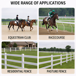 Valla de PVC Resistente y Antiarañazos para Caballos, Ideal para Establos <span class=keywords><strong>Rurales</strong></span> y Cercas de Pastoreo - Product Image 6
