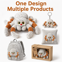 Peluche personnalisée Araignée sauteuse, Fabricant OEM ODM, Poupée en peluche pour enfants, Mascotte de marque, Commandes en gros, CE