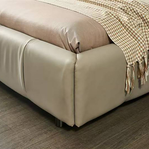 Lujosos muebles de dormitorio completo 2025, superventas, diseño moderno, cama doble suave de cuero Extra grande - Product Image 2