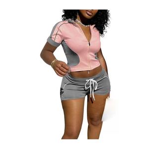 Custom <strong>Rose</strong> <strong>Gold</strong> Zipper Jacket Yoga <strong>Top</strong> and Short Workout Legging Set Active Wear Wholesale Gym Fitness Set Tracksuits for Women - Product Image 1