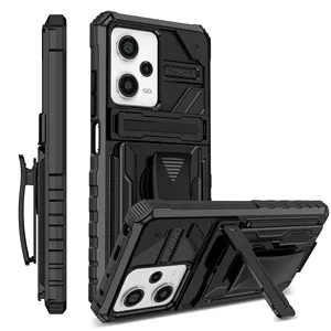 Factory Drop Shipping Shockproof Armor Clip Holder Built-in Stand For Xiaomi 11 For Redmi Note 12 For Poco X50 Pro Phone Case