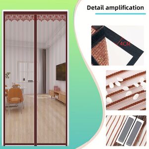 Moderni schermi magnetici per porte e finestre in fibra di vetro insetti a rete tenda a mani libere Fly-Bug che impedisce la zanzara <span class=keywords><strong>porta</strong></span> magnetica - Product Image 2