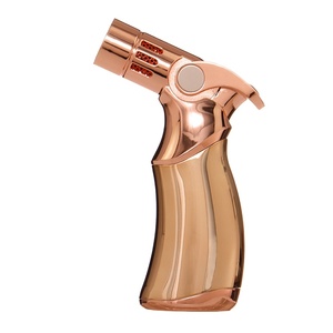 Flamme puissante de bonne qualité facile pour le charbon de bois rechargeable Logos personnalisés cigare BBQ Jet briquet torche oblique - Product Image 2