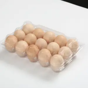 Klare Platte Kiste Fabrik preis 15 Löcher Verpackung Eier ablage